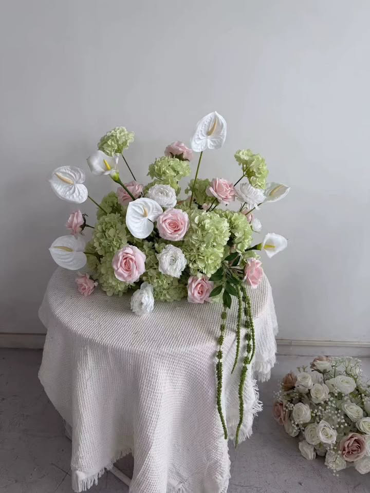 Blush and Sage Garden Floral Arrangement
